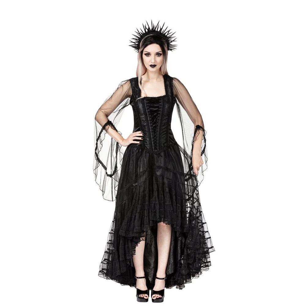 Sinister - 1275 Lange jurk - Zwart